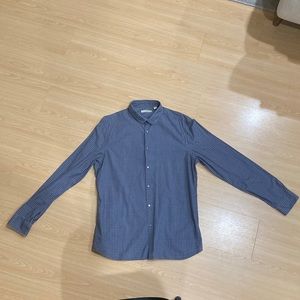 Burberry London Grey/Blue Dress Shirt
